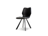 Mobital Dining Chair Black Bernadette Leatherette Dining Chair With Black Powder Coated Metal Set Of 2 - Available in 2 Colours
