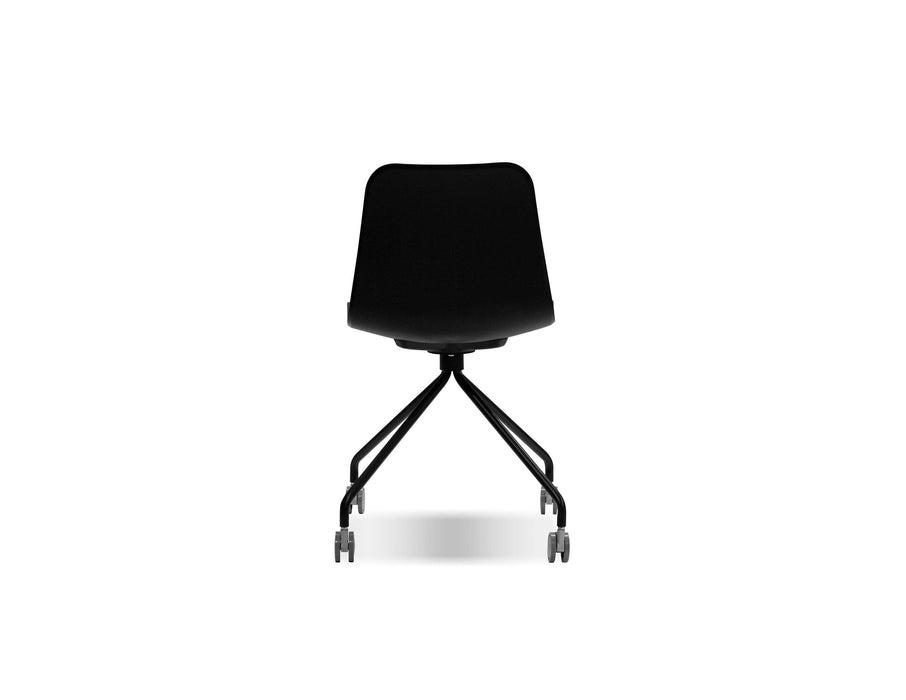Mobital Dining Chair Black Trask Dining Chair Black Polypropylene With Chome Legs And Castors Set Of 2