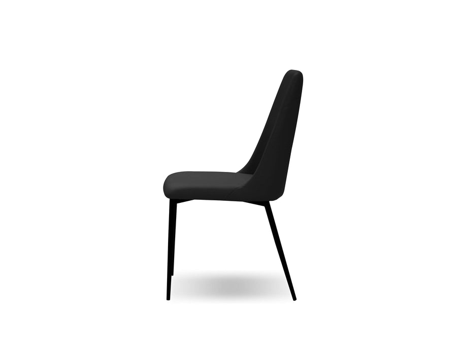  Mobital Dining Chair Seville Dining Chair With Matte Black Legs Set Of 2 - Available in 2 Colours