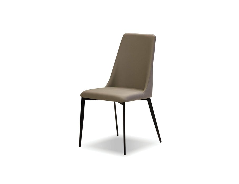  Mobital Dining Chair Taupe Seville Dining Chair With Matte Black Legs Set Of 2 - Available in 2 Colours