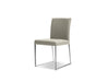  Mobital Dining Chair Wheat Tate Leatherette Dining Chair With Brushed Stainless Steel Set Of 2 - Available in 6 Colours