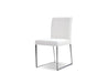  Mobital Dining Chair White Tate Leatherette Dining Chair With Brushed Stainless Steel Set Of 2 - Available in 6 Colours