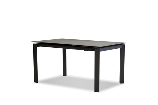 Mobital Casper Extendable Dining Table with Concrete Grey Ceramic Top and Grey Powder Coated Base