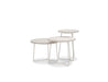 Mobital Rizzo Round End Table with White Terrazo Marble Top and White Base