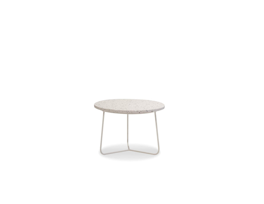 Mobital End Table White / Low Rizzo End Table White Terrazo Marble With White Base - Available in 3 Sizes