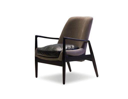 Mobital Reynolds Lounge Chair with Distressed Leather Seat Cushion