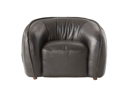 Mobital Duffy Lounge Chair in Antique Black Vintage Distressed Leather