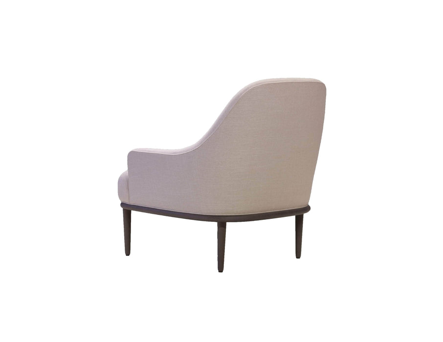 Mobital Lounge Chair White Crawford Low Back Lounge Chair Off White Fabric With Grey Legs