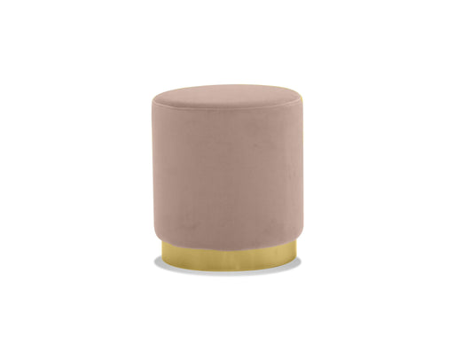 Mobital Pillbox Low Pouf with Electroplated Gold Base