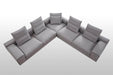 Mobital Sectional Smoke Tweed Flipout Sectional Smoke Tweed With Black Piping
