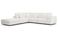 Pending - Modloft Chalk Fabric Perry Modular Right-Facing Arm Corner Open Sofa - Available in 2 Colours