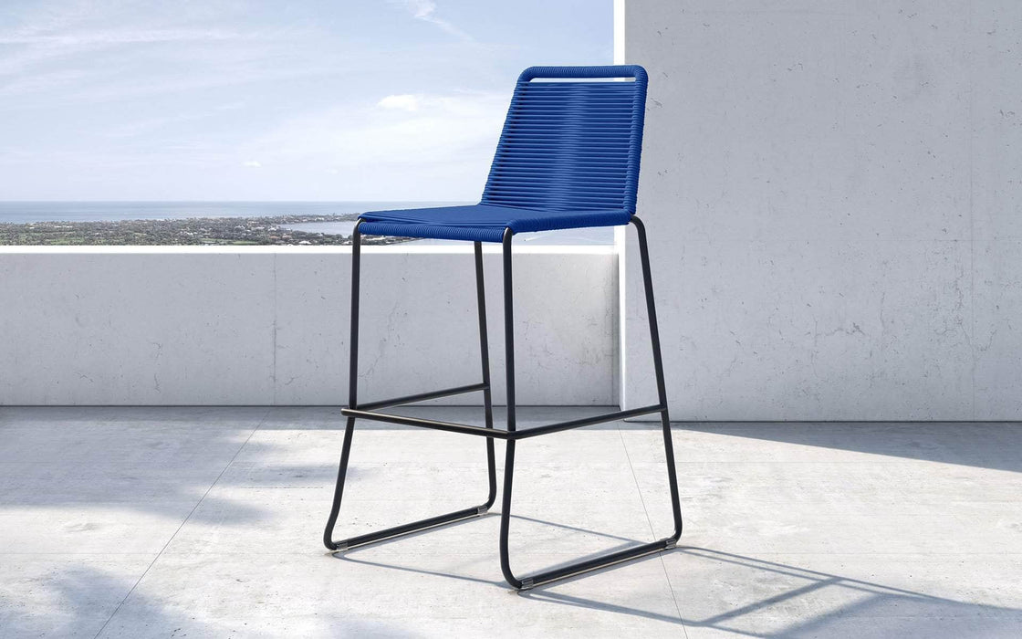 Pending - Modloft Outdoor Blue Cord Barclay Stacking Counter Stool - Available in 8 Colours