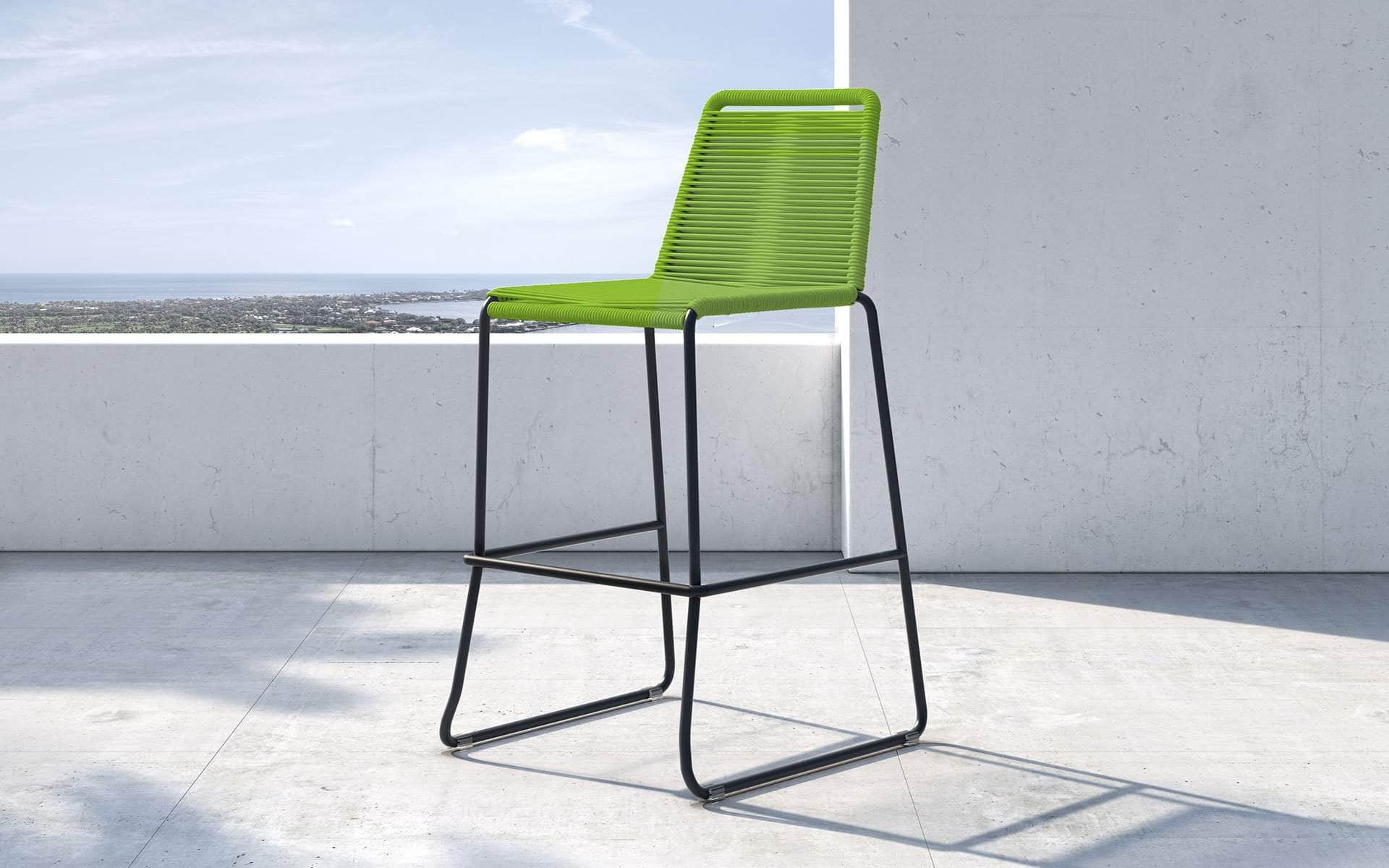 Pending - Modloft Outdoor Green Cord Barclay Stacking Counter Stool - Available in 8 Colours