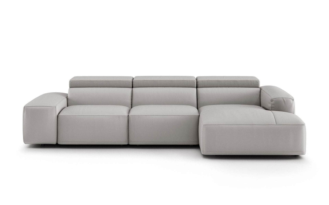 Pending - Modloft Sectional Sofa Units Right-Facing Chaise Holland Modular Sofa Set 03A in Vapor Leather - Available in 2 Configurations