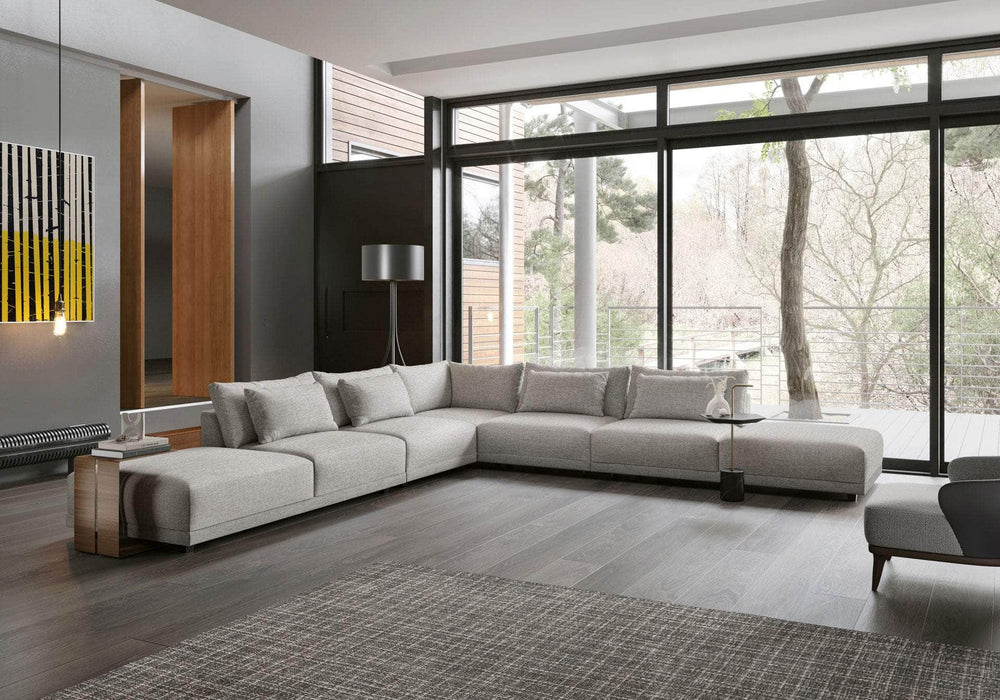 Pending - Modloft Sectionals Basel Modular Sofa Set 07 - Slate Pebble Fabric