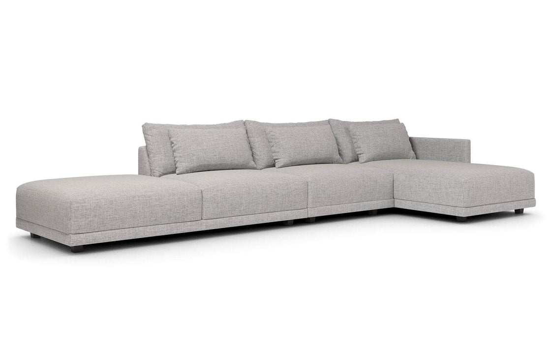 Pending - Modloft Sectionals Basel Modular Sofa Set 12 in Slate Pebble Fabric - Available in 2 Configurations