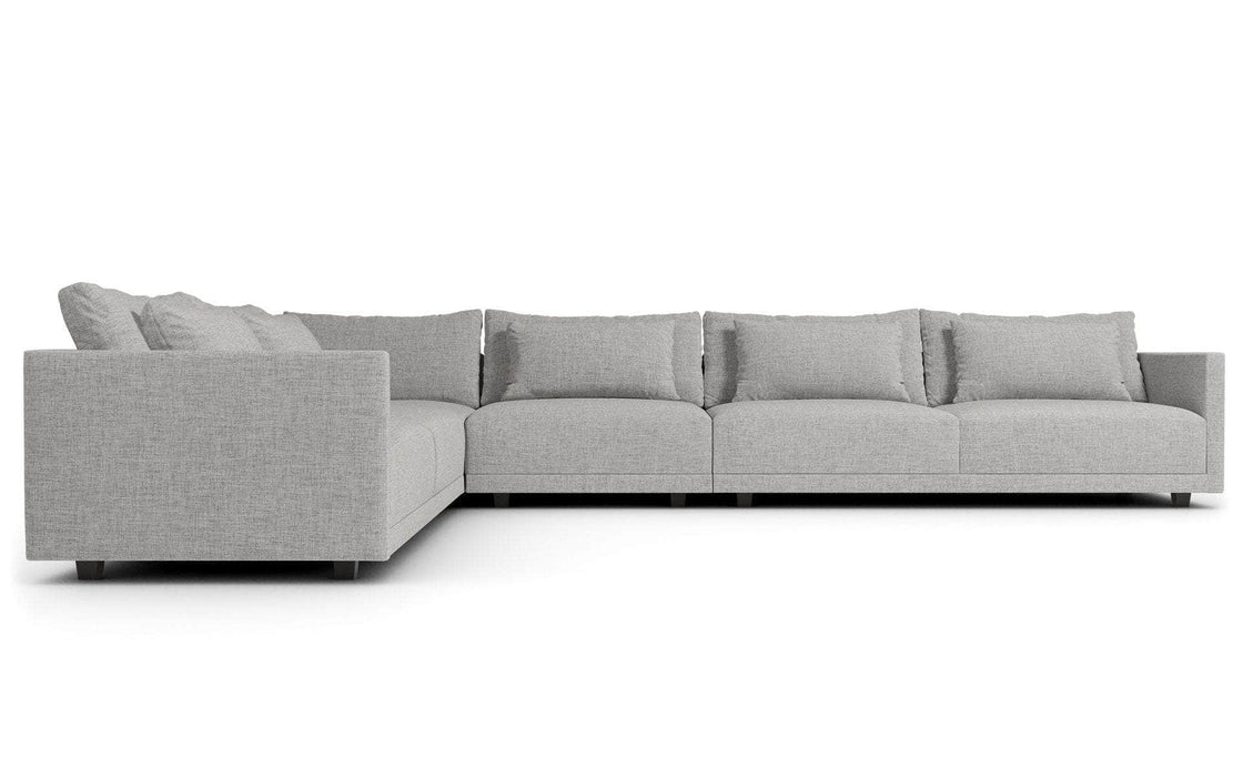 Pending - Modloft Sectionals Basel Modular Sofa Set 17 - Slate Pebble Fabric