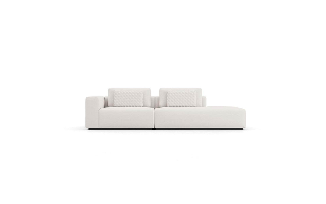 Pending - Modloft Sectionals Chalk Fabric Spruce Sectional Sofa with End Unit in Chalk Fabric