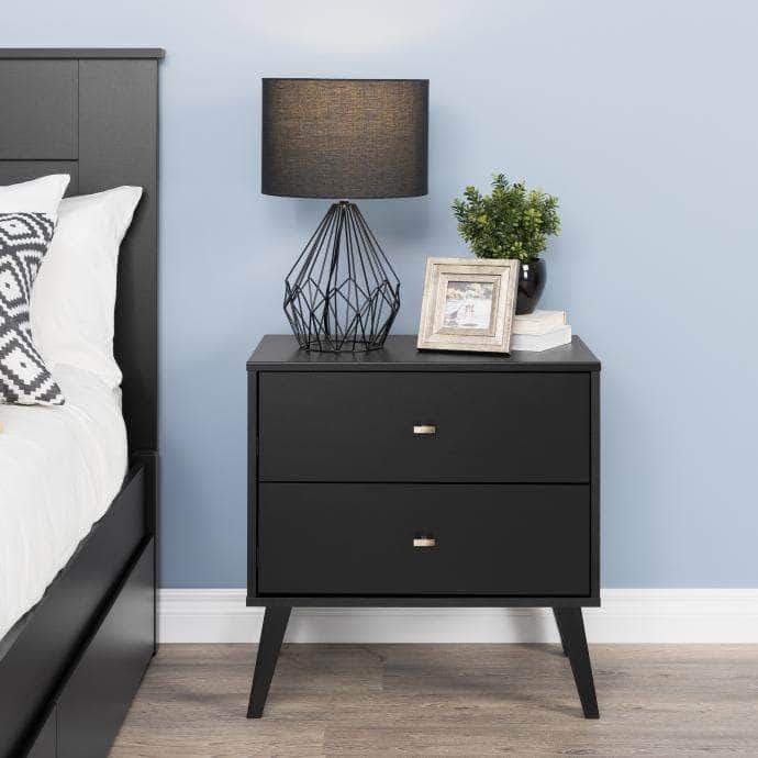 Milo Mid Century Modern 2-drawer Nightstand - Available in 4 Colours