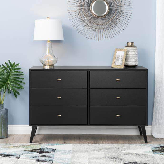 Milo Mid Century Modern 6-drawer Dresser - Available in 4 Colours