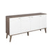 Pending - Modubox Buffets & Sideboards Drifted Gray with White Milo 4-door Buffet - Available in 3 Colours