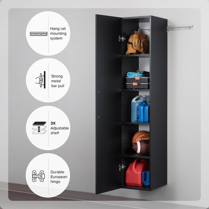 Pending - Modubox Cabinet Hangups 15 Inch Narrow Storage Cabinet - Available in 3 Colours