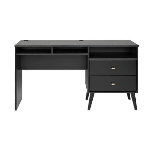 Pending - Modubox Desks Black Milo Desk with Side Storage and 2 Drawers - Available in 3 Colours