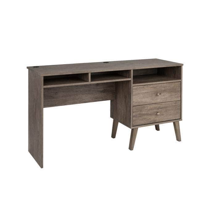 Pending - Modubox Desks Drifted Grey Milo Desk with Side Storage and 2 Drawers - Available in 3 Colours