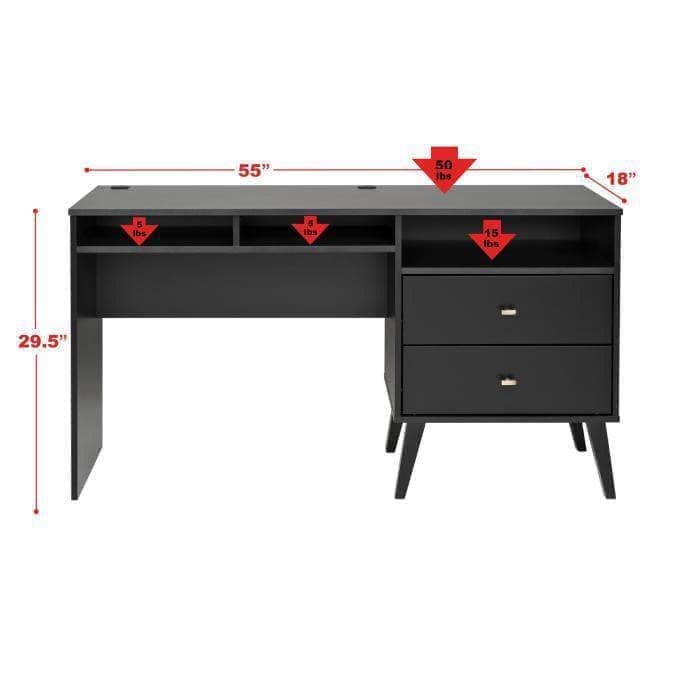Pending - Modubox Desks Milo Desk with Side Storage and 2 Drawers - Available in 3 Colours