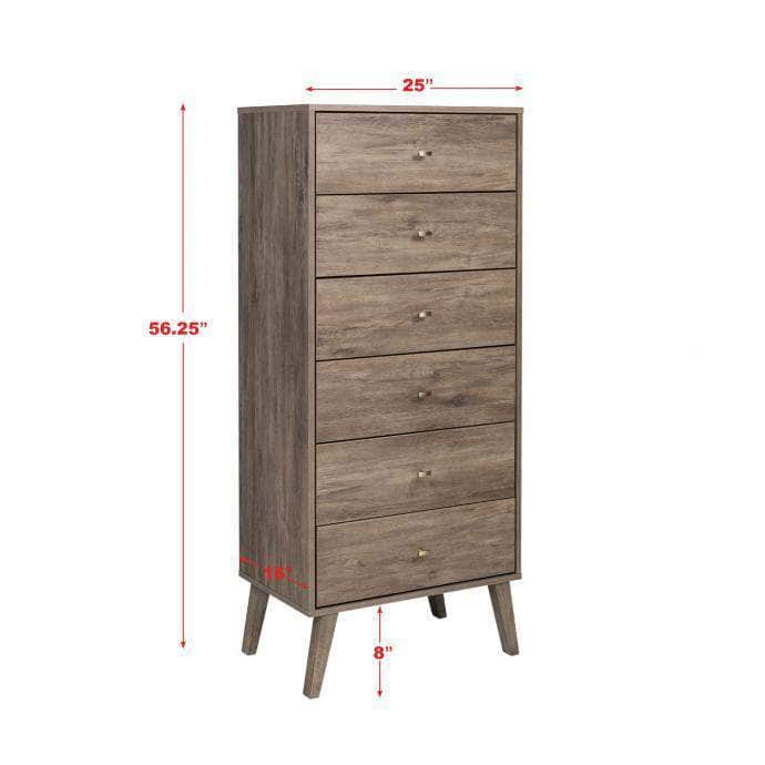 Pending - Modubox Drawer Chest Milo MCM Tall 6-Drawer Chest - Available in 3 Colours