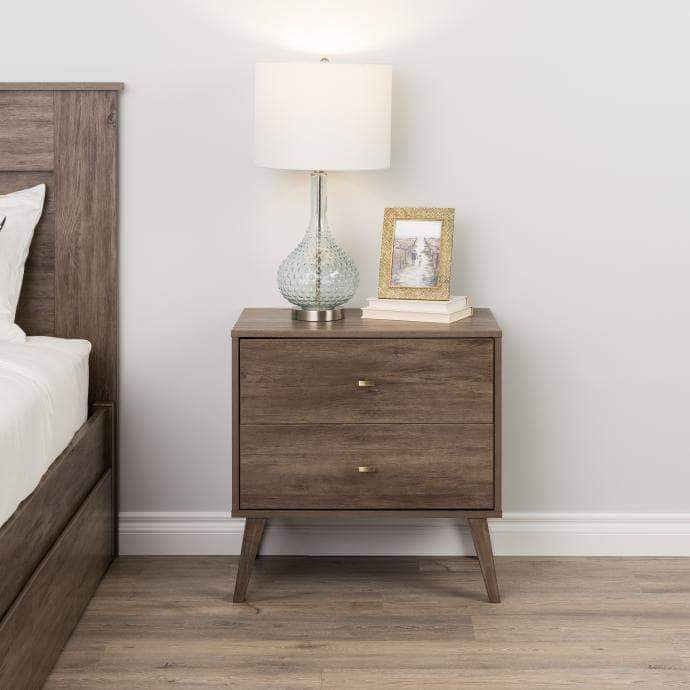 Milo Mid Century Modern 2-drawer Nightstand - Available in 4 Colours