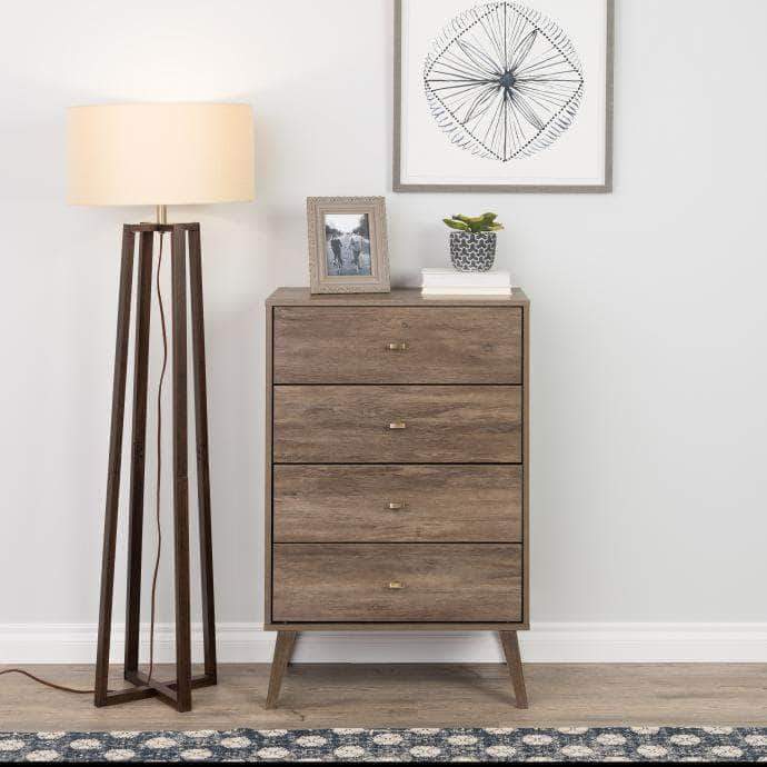Milo Mid Century Modern 4-drawer Chest - Available in 4 Colours