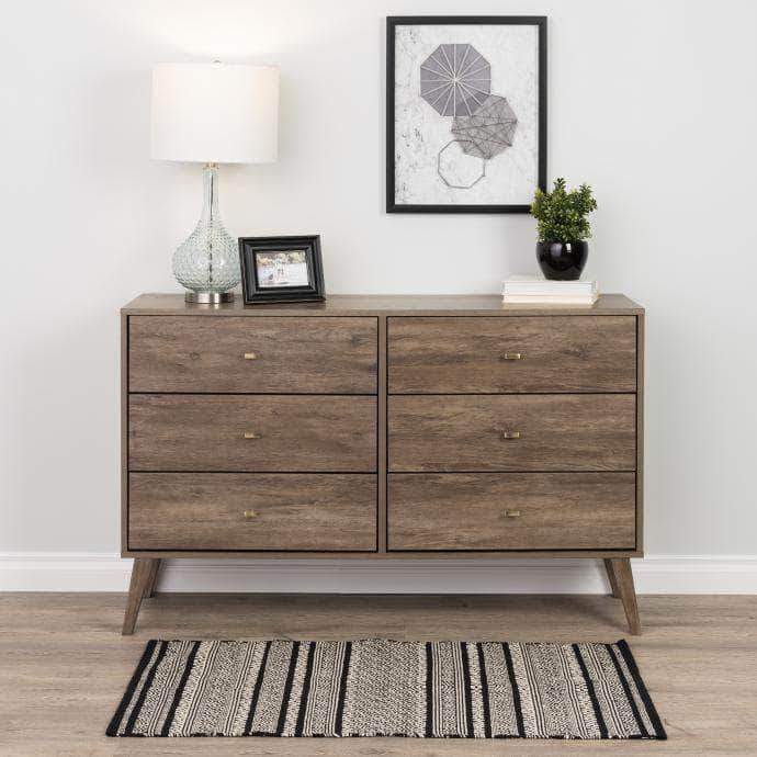 Milo Mid Century Modern 6-drawer Dresser - Available in 4 Colours