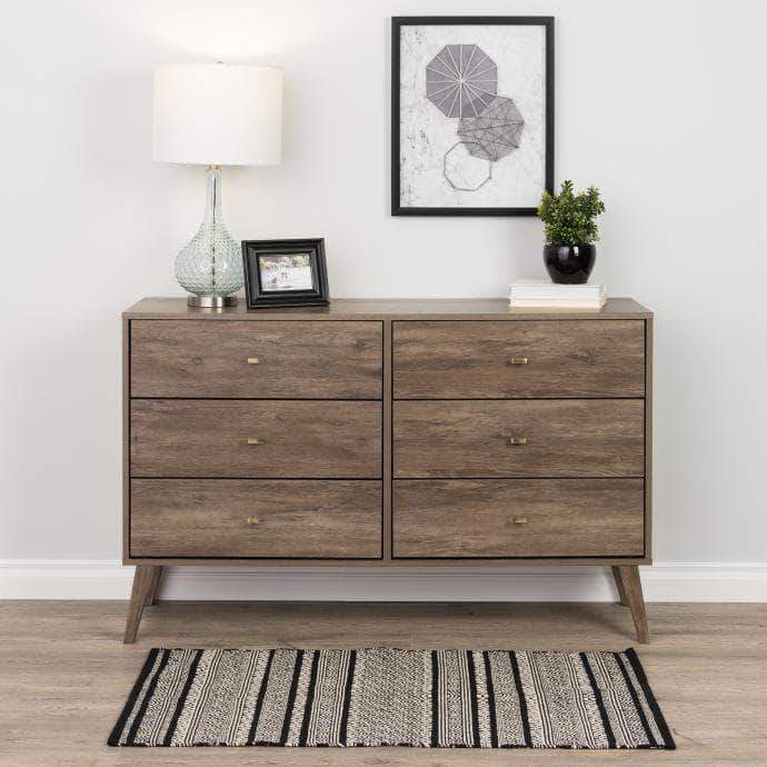 Milo Mid Century Modern 6-drawer Dresser - Available in 5 Colours