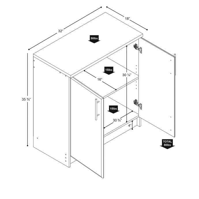 Pending - Modubox Elite 32 Inch Deep Base Cabinet - Available in 2 Colours