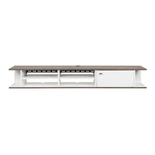 Pending - Modubox Media Console White and Drifted Grey Wall Mounted Media Console with Door - Available in 2 Colours