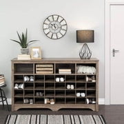 Pending - Modubox Shoe Cubby Console Drifted Grey 60 Inch Shoe Cubby Console - Available in 2 Colours