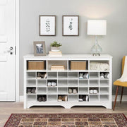 Pending - Modubox Shoe Cubby Console White 60 Inch Shoe Cubby Console - Available in 2 Colours