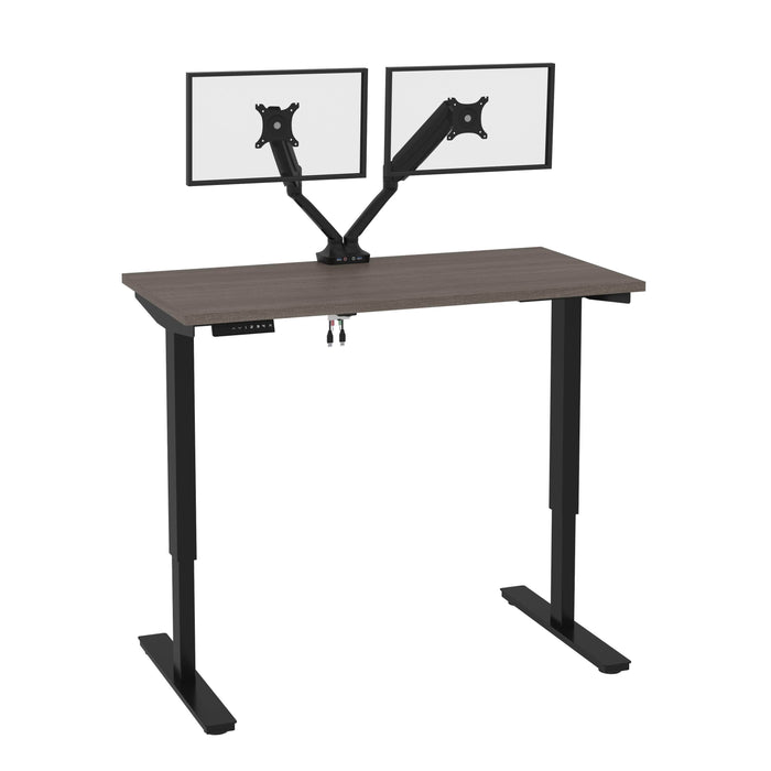 Pending - Modubox Standing Desk Bark Grey Universel 48W X 24D Standing Desk With Dual Monitor Arm - Available in 2 Colours