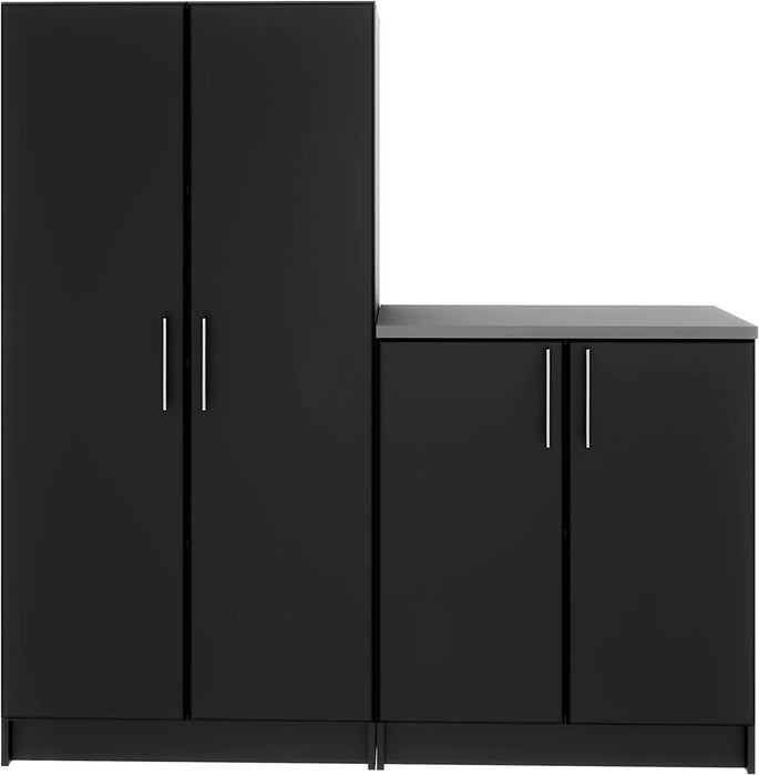 Pending - Modubox Storage Cabinet Black Elite 2 Piece Storage Set J - Available in 2 Colours