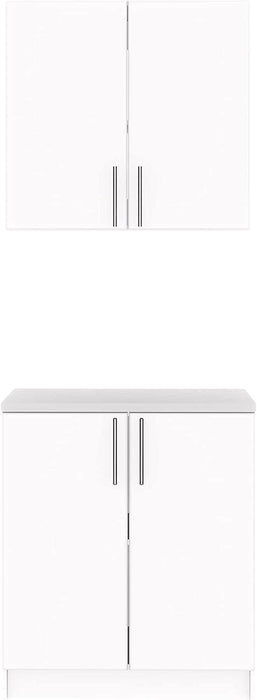 Pending - Modubox Storage Cabinet White Elite 2 Piece Storage Set H - Available in 2 Colours
