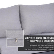 Pending - Outsunny 4 Piece PE Rattan Wicker Sofa Set Outdoor Conservatory Furniture Lawn Patio Coffee Table with Cushion Light Grey