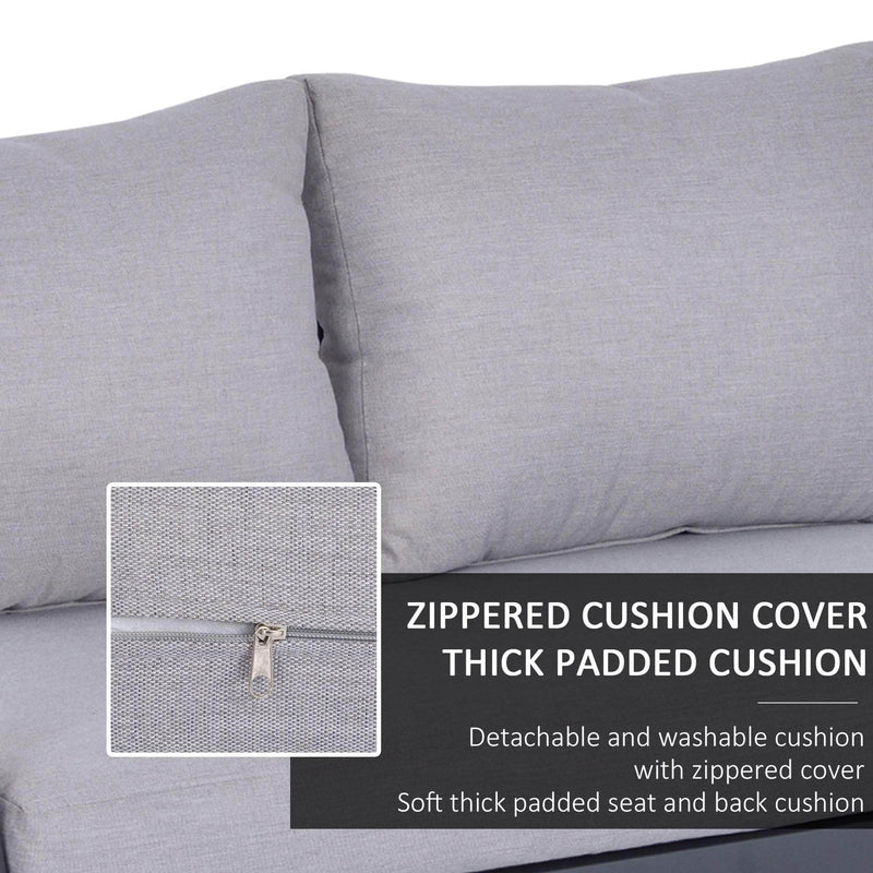 Pending - Outsunny 4 Piece PE Rattan Wicker Sofa Set Outdoor Conservatory Furniture Lawn Patio Coffee Table with Cushion Light Grey