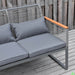 Pending - Outsunny 4 Piece Rattan Wicker Sofa Set Garden Conservatory Sofa Furniture w/ Steel Tea Table and Cushioned Grey