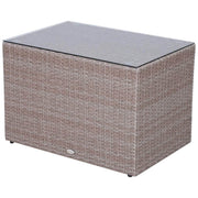 Pending - Outsunny 5 Piece Rattan Outdoor 2 Cushioned Single Sofa Chair Foot Stool Coffee Table Set