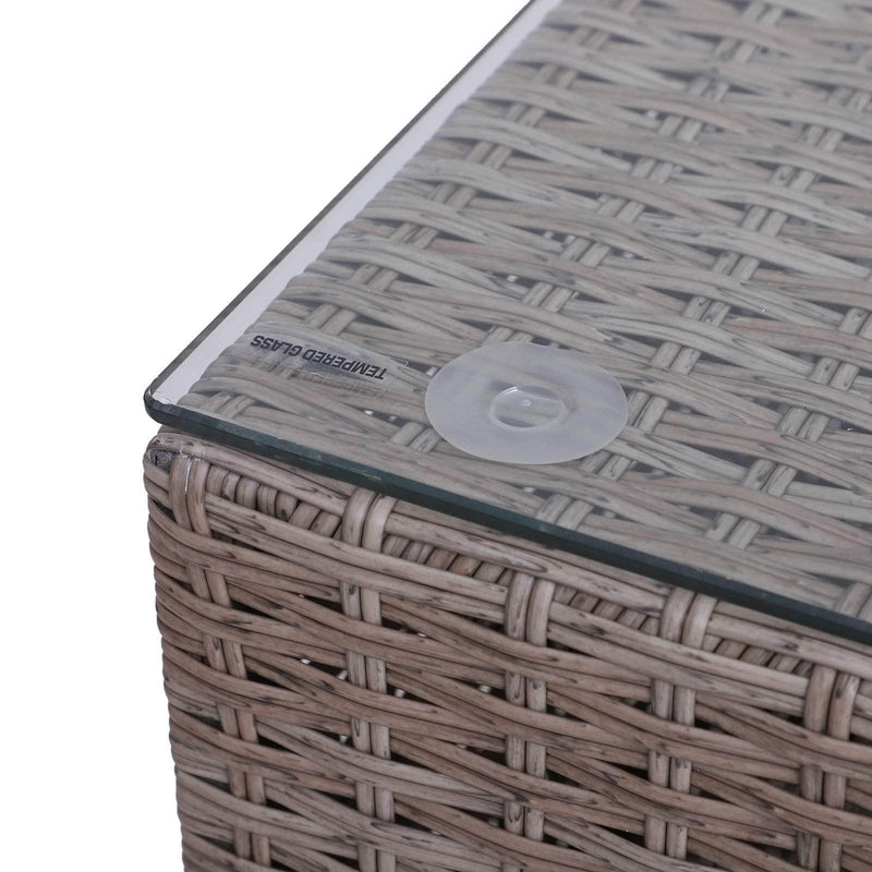 Pending - Outsunny 5 Piece Rattan Outdoor 2 Cushioned Single Sofa Chair Foot Stool Coffee Table Set