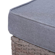 Pending - Outsunny 5 Piece Rattan Outdoor 2 Cushioned Single Sofa Chair Foot Stool Coffee Table Set