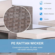 Pending - Outsunny 8 Piece Outdoor Patio Furniture Set All Weather Wicker Rattan Sofa Chair