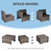 Pending - Outsunny 8 Piece Outdoor Patio Furniture Set All Weather Wicker Rattan Sofa Chair