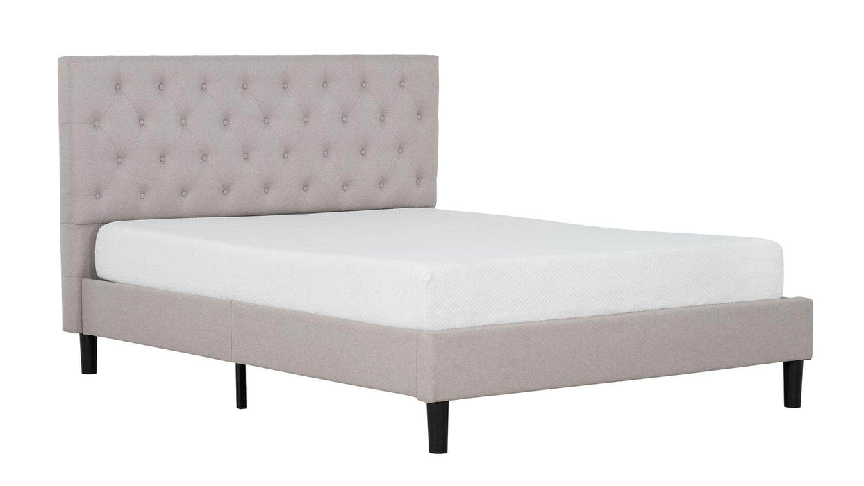 Pending - Primo International Bed Ellie Upholstered Grey Platform Bed - Available in 2 Colours